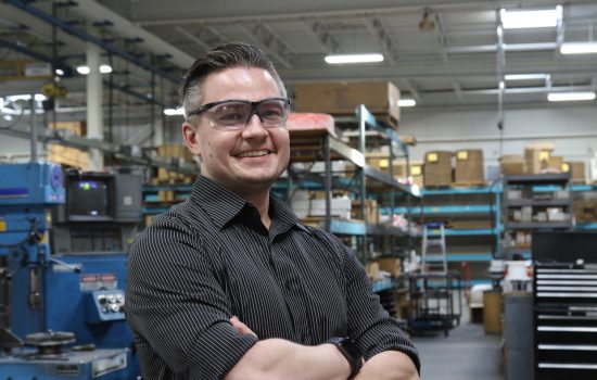 MBA grad Bryon Williams ’19 at his workplace