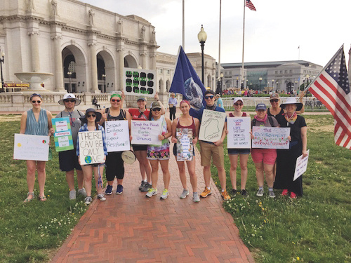 Saint Joseph’s College students, faculty, and alumni represented Maine at People’s Climate March in Washington, D.C. in April 2017 