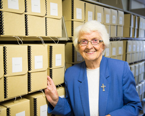 Sister Mary George in the Saint Joseph’s College Archives