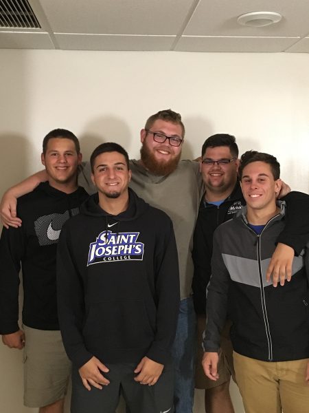 The Residents of Suite M (L to R): Spencer Wilkinson ‘19, Anthony Blatus ‘21, Will Blagys ‘21, Kristopher Mason ‘21, and Matthew Toth ‘20. 
