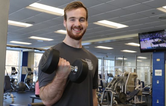 Tommy Dahlborg in the fitness center