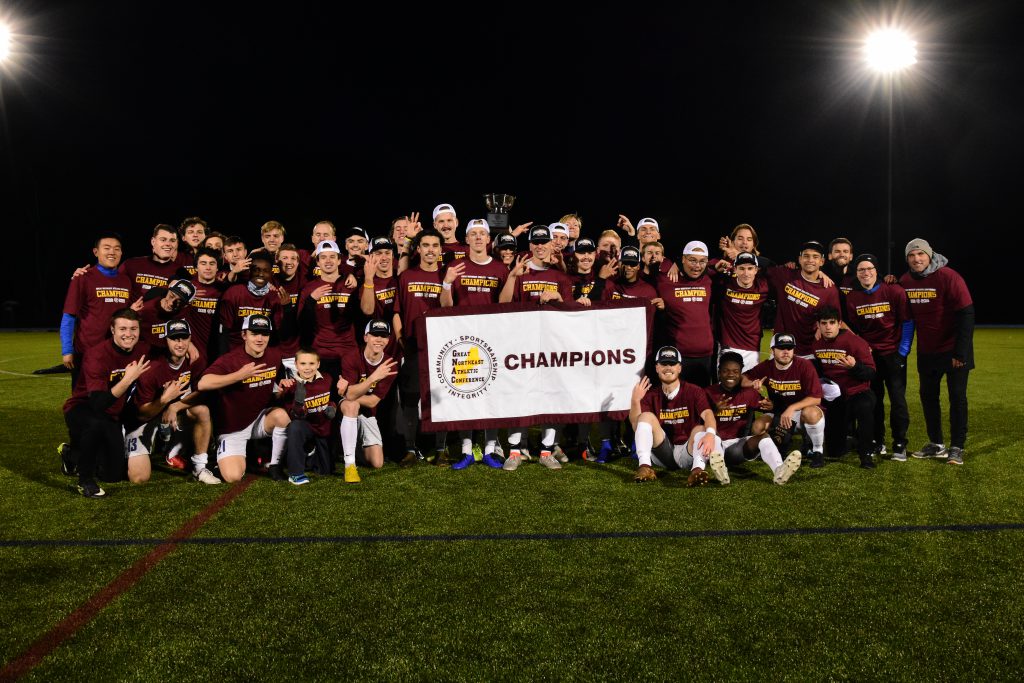 Men's Soccer Team GNAC Champions 2018