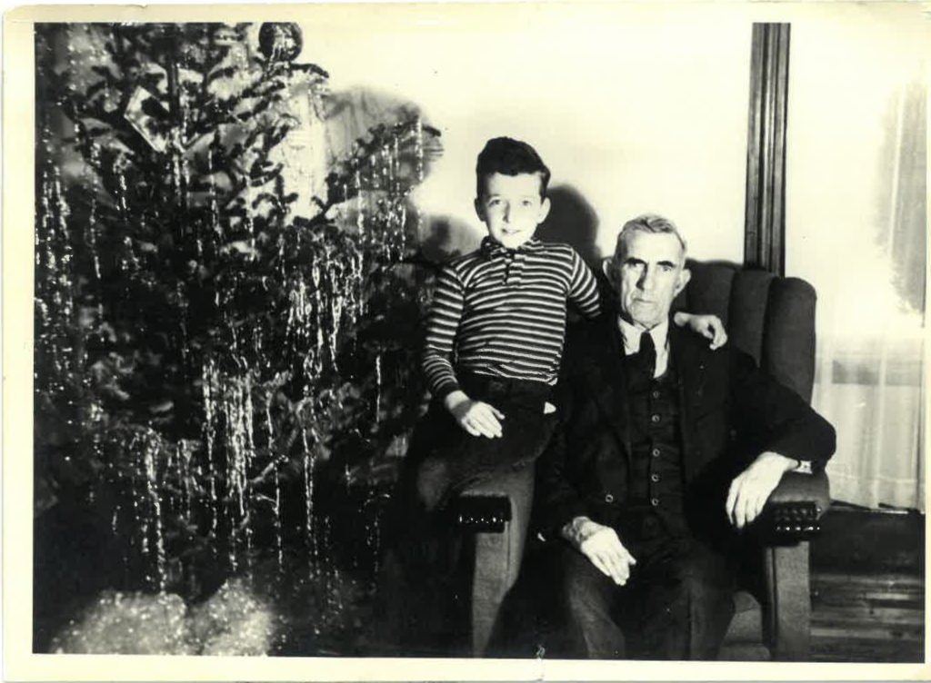 Don Rich (left) with his grandfather and Stone Barn mason Almon Manchester 
